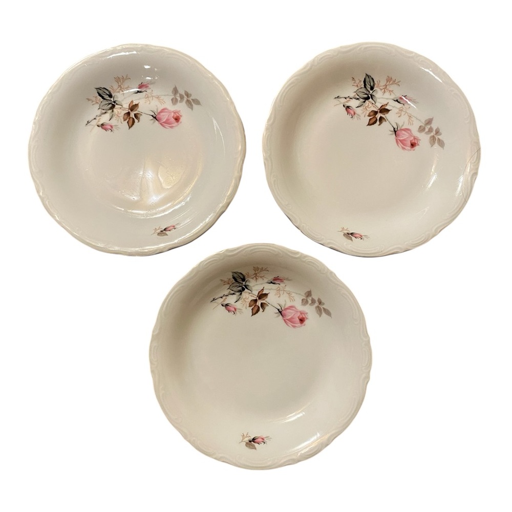 Mitterteich Pink Rose Floral Patterned Bavaria Germany Ceramic 8" Plate Set of 3 - Picture 7 of 7